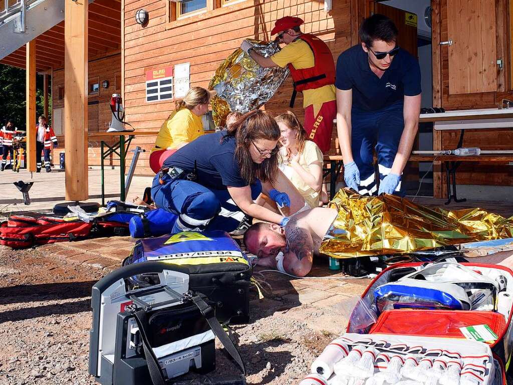 Feuerwehr und Rettungsdienste ben fr eine Katastrophe