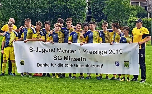 <BZ-FotoAnlauf>B-Jugend: </BZ-FotoAnla...eg in die Bezirksliga ist geschafft.    | Foto: SG Minseln- Karsau- Eichsel 