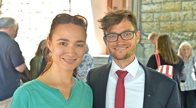 Zwei neue Gesichter fr Wyhlen: Pfarrer Daniel Burk und Ehefrau Judith Kern.   | Foto: Martin Eckert