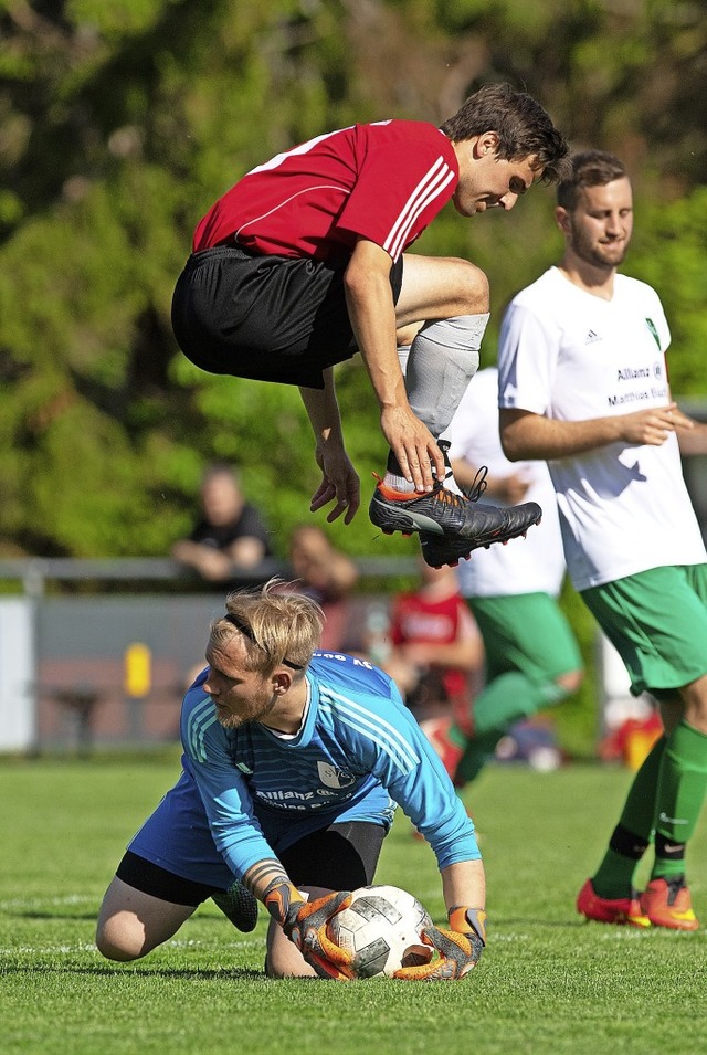 Grafenhausens Torjger Florian Haselba...und SSC Donaueschingen vorausgesetzt.   | Foto: Wolfgang Scheu