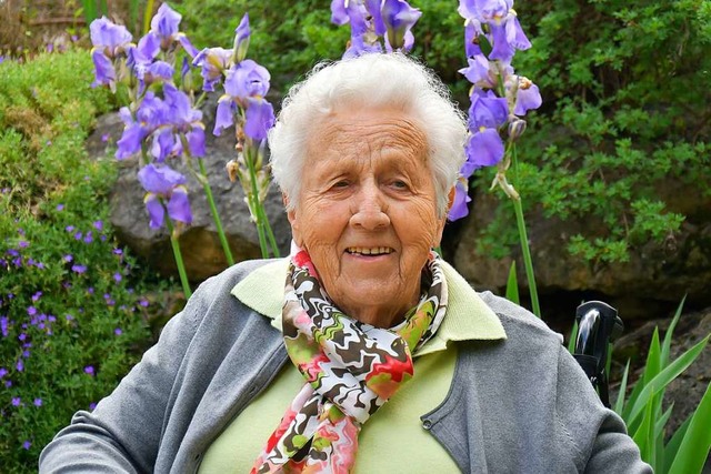 1929 geboren feiert Barbara Sulzberger heute ihren 90. Geburstag.  | Foto: Dieter Erggelet