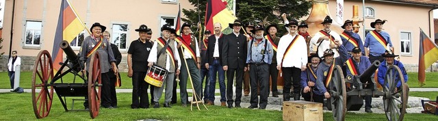 &#8222;70 Jahre Grundgesetz&#8220; wur...mit den Klettgau Kanonieren gefeiert.   | Foto: Viktor Kaiser