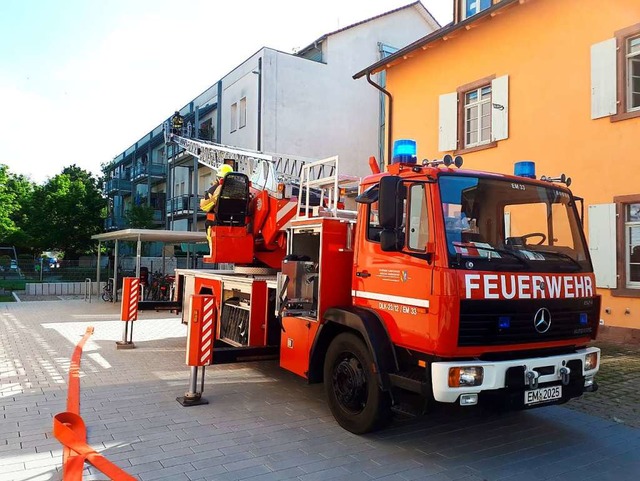 Ein Wohnungsbrand hat die Emmendinger Feuerwehr am Mittwoch auf Trab gehalten  | Foto: Feuerwehr Emmendingen