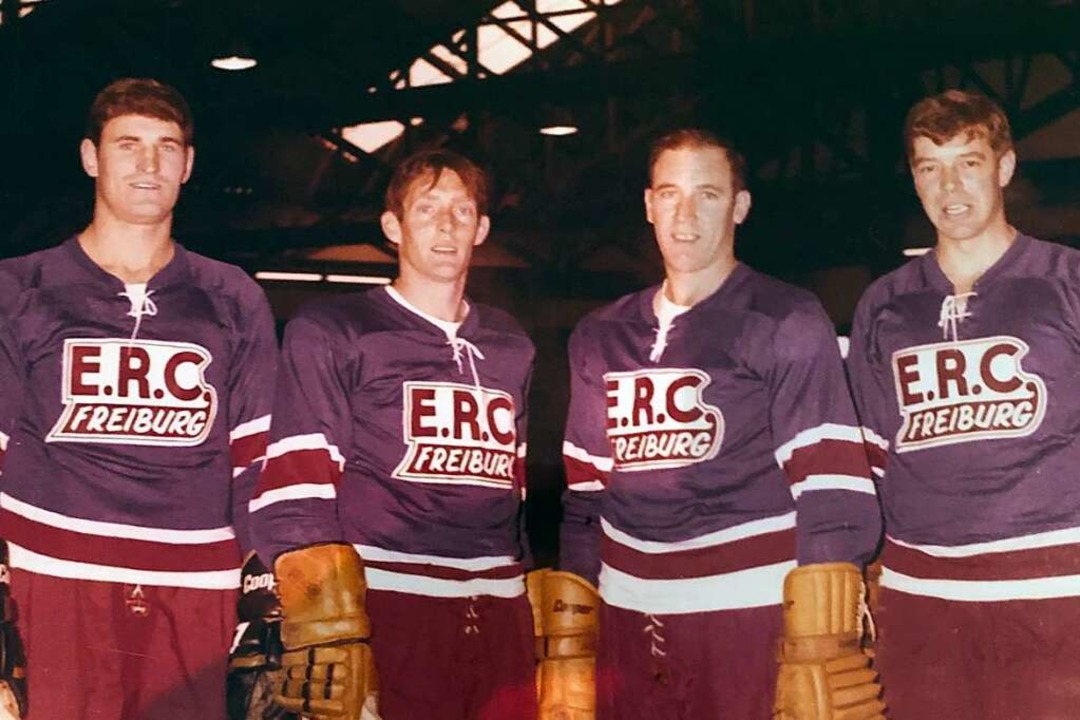 Bob Burns (links)  mit  Paul Murphy, Jack Desbiens  und Andy Burgess.  | Foto: Privat