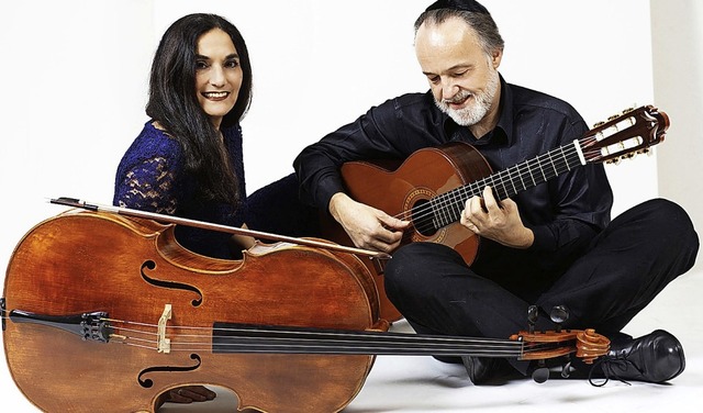 Ariana Burstein (Cello) und  Roberto L...uni in der Kirche St. Agathe zu Gast.   | Foto: Markus Weiler