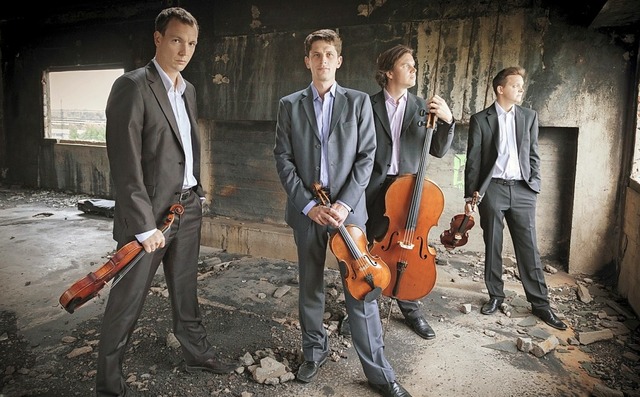 Das &#8222;Bennewitz Quartett&#8220; t...15. Juni,  im Bonndorfer Schloss auf.   | Foto: Kamil Ghais