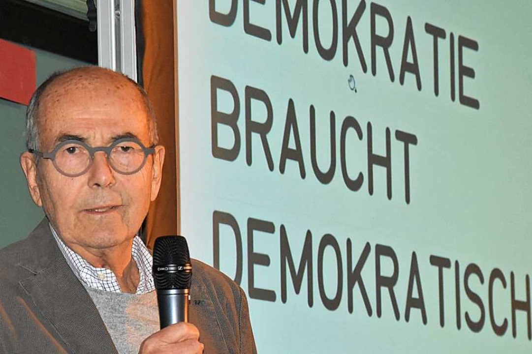 Stifter Hans Schöpflin will demokratische Projekte unterstützen.  | Foto: Kathrin Ganter