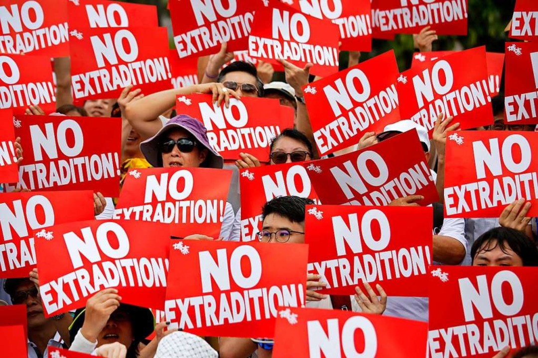 Massenprotest in Hongkong gegen Gesetz zur Auslieferung nach China  | Foto: Uncredited (dpa)