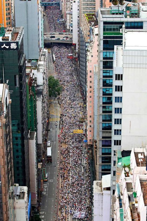 Massenprotest in Hongkong gegen Gesetz zur Auslieferung nach China  | Foto: Uncredited (dpa)