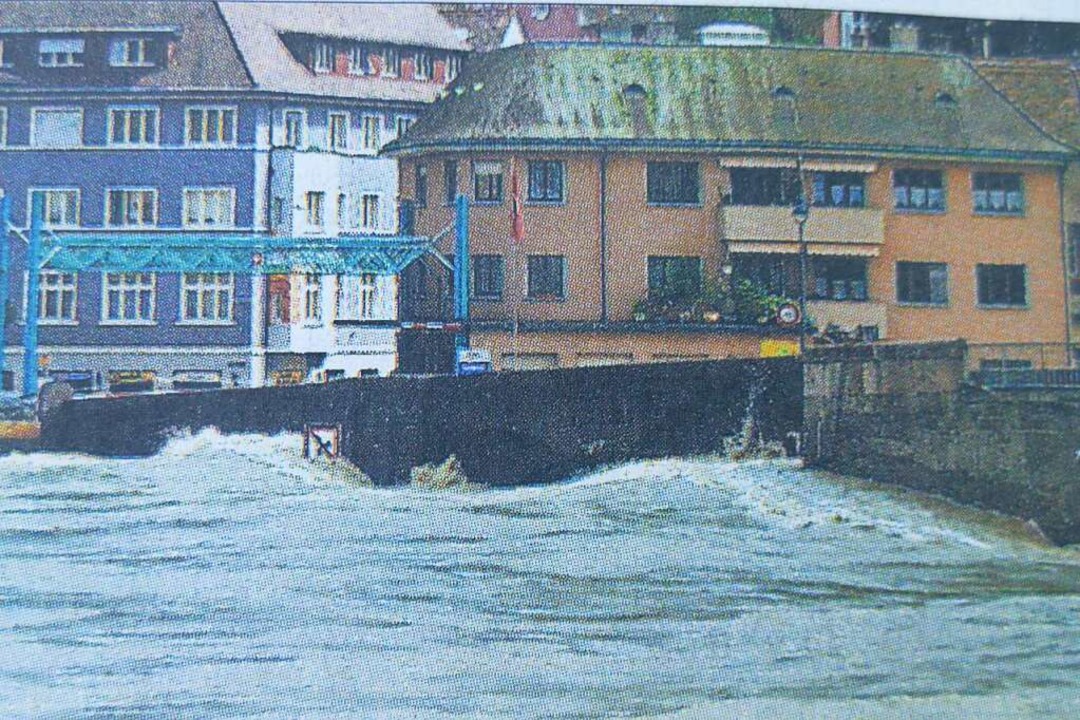 Zu Pfingsten 1999 gab es in Rheinfelden ein Jahrhunderthochwasser Rheinfelden Badische Zeitung