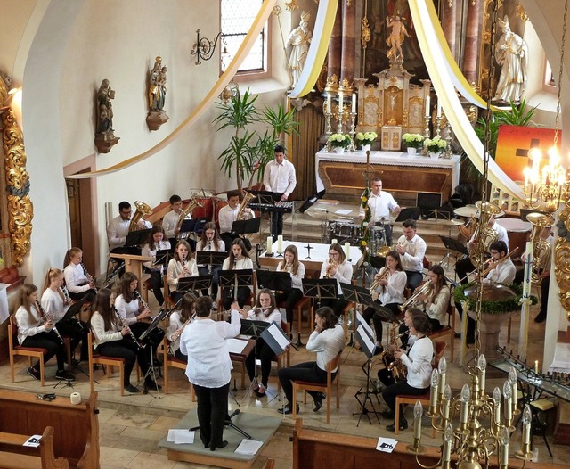 Konzert der Blserjugend in der Kirche...tus. <BZ-Foto>Berthold Meier</BZ-Foto> 