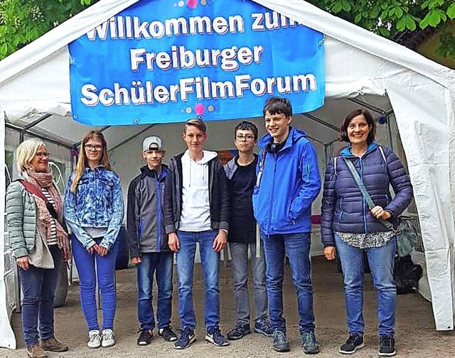 Fr dieses Team gab&#8217;s in Freiburg einen Filmpreis.   | Foto: Schule