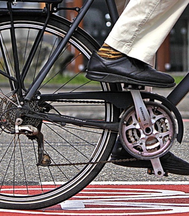 Schicke Socken sind beim Stadtradeln k...icht &#8211; schaden aber auch nicht.   | Foto: Patrik Mller