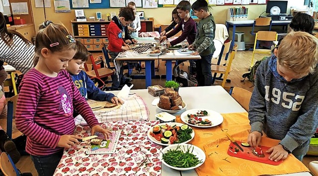 <BZ-FotoAnlauf>Grundschule Steinen: </...r ein tolles und gehaltvolles Buffet.   | Foto: Grundschule Steinen 