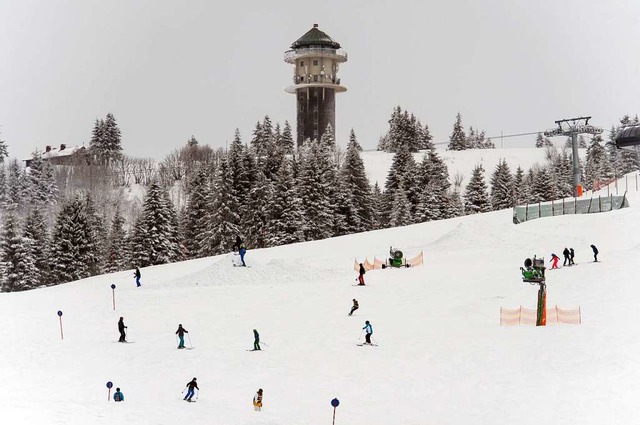 Skifahrer auf dem Feldberg   | Foto: Patrick Seeger