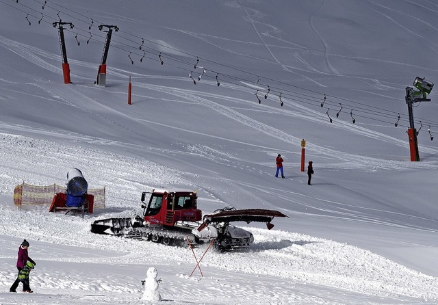 Die Pistenprparierung im Skigebiet Fe...eit der Partner  effizienter werden.    | Foto: Susanne Gilg