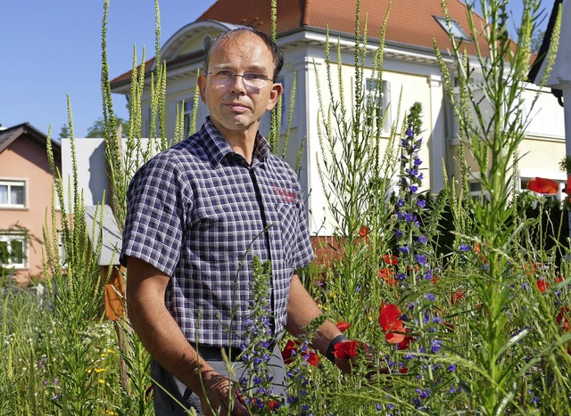 Bauhofleiter Markus Ohnemus lsst mit seinem Team die Stadt neu aufblhen.  | Foto: Klaus Fischer