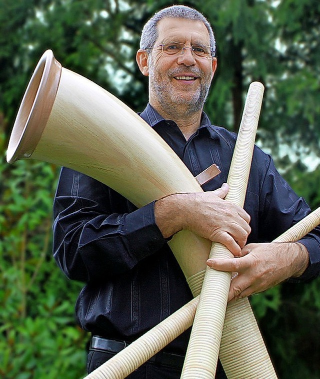 Mit Alphorn: Franz Schssele.  <BZ-Foto>Veranstalter</BZ-Foto> 