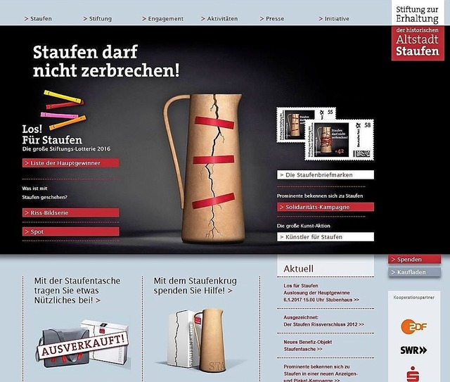 Die Startseite des Internet-Auftritts der  Staufen-Stiftung  | Foto: Hans-Peter Mller