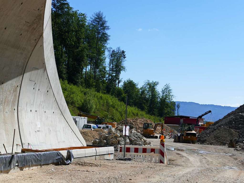 Eindrcke von der Baustelle des Herrschaftsbucktunnels