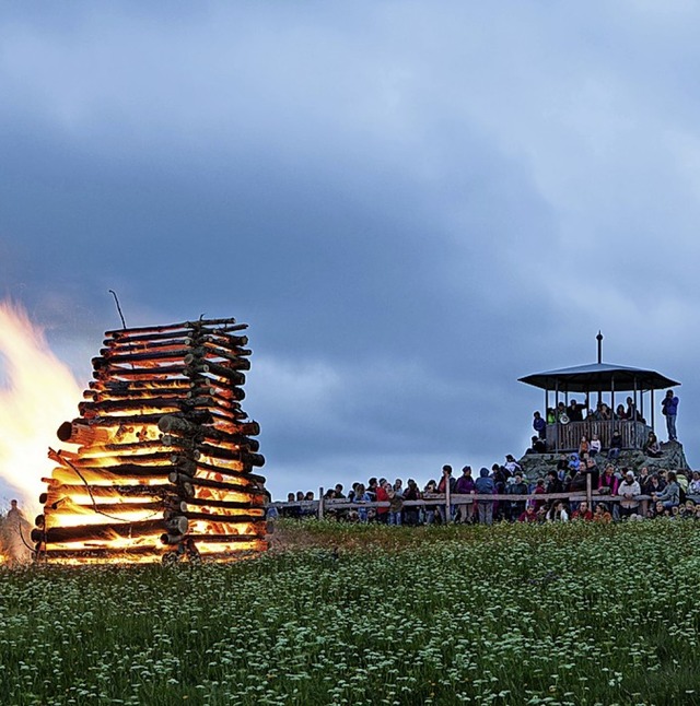 Sonnwendfeier auf dem Kandel im Jahr 2013.   | Foto: Gabriele Zahn