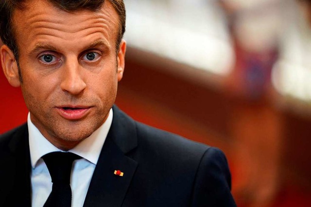 Frankreichs Prsident Macron sieht kei...fred Weber als Kommissionsprsidenten.  | Foto: KENZO TRIBOUILLARD (AFP)