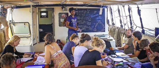 Mit dem  Segler  auf dem Ozean: 11000 ...en hat Nele Haarmann so zurckgelegt.   | Foto:  Ocean College