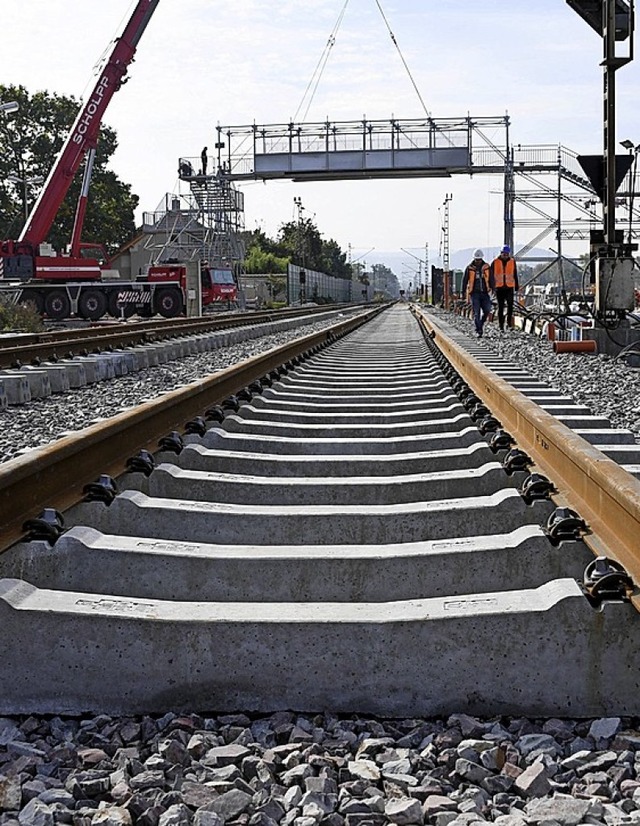 Der Ausbau der Rheintalbahn schreitet voran.  | Foto: Uli Deck