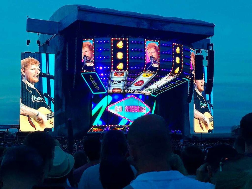 Ed Sheeran spielte am vergangenen Woch...n zwei Abenden auf dem Hockenheimring.  | Foto: Claudia Förster Ribet