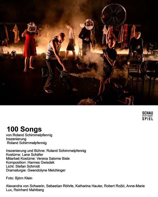 Szene aus &#8222;100 Songs&#8220;: Roland Schimmelpfennigs Stck in Stuttgart  | Foto: Bjrn Klein