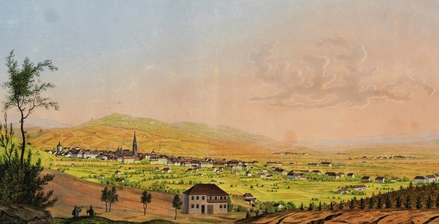 Die Ausstellung  Himmel ber Baden pr...m 1830 Freiburg vom Hebsack aus malte.  | Foto: Axel Killian