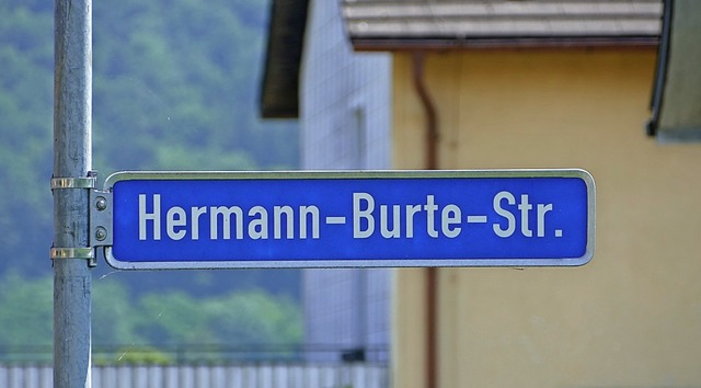 Eine Strae und ihr  Namensgeber bleiben in Luttingen umstritten.   | Foto: Winfried Dietsche
