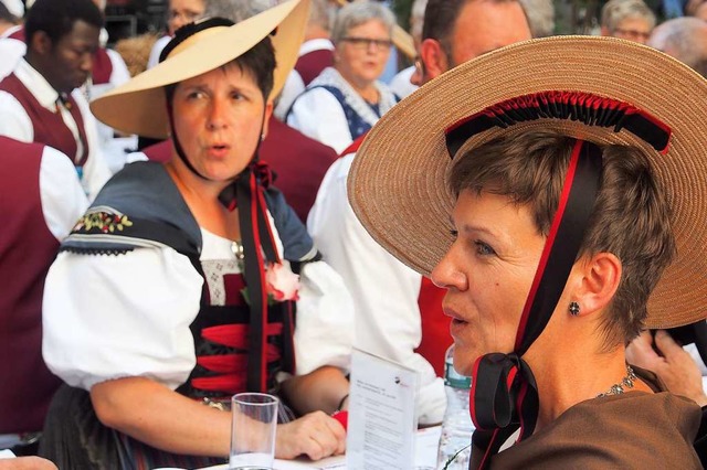 Jodlerinnen und Jodler stimmten sich i...f auf das groe Jodlerfest 2020  ein.   | Foto: Boris Burkhardt
