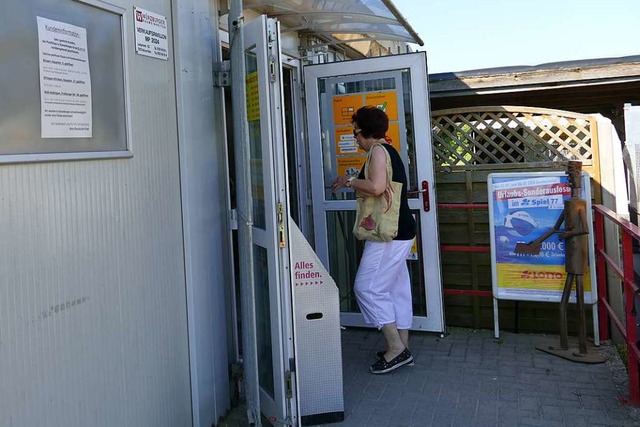 Die Eimeldinger Postfiliale im Container ist ab heute Geschichte.   | Foto: Victoria Langelott