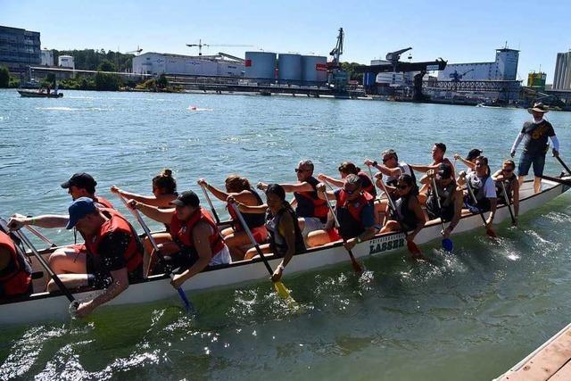 Fotos: Drachenboot-Rennen des Ruderclubs Grenzach auf dem Rhein