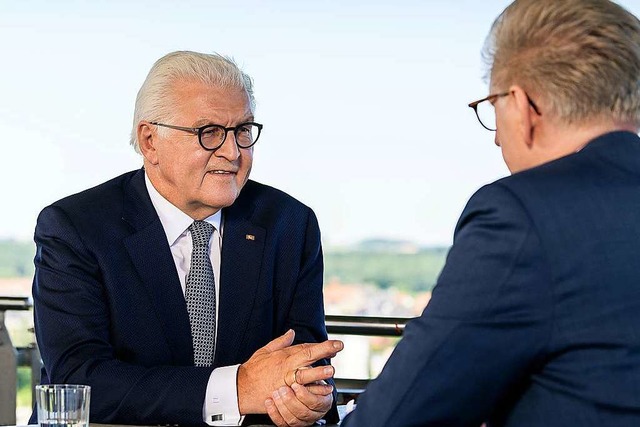 Frank-Walter Steinmeier im Sommerinterview des ZDF  | Foto: Jesco Denzel (dpa)