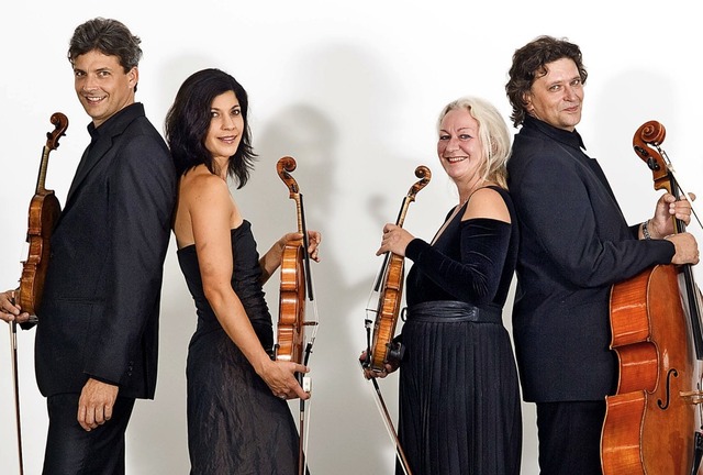 Das Korngold-Quartett mit Alban Beikir...takowitschs Streichquartett Nummer 8.   | Foto: Veranstalter