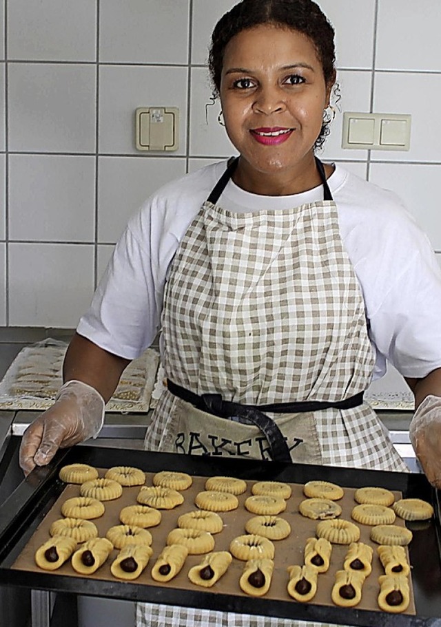 Ein Traum aus Tausend und einer Nacht Laila Pink beim Backen im Brgerhaus.   | Foto:  