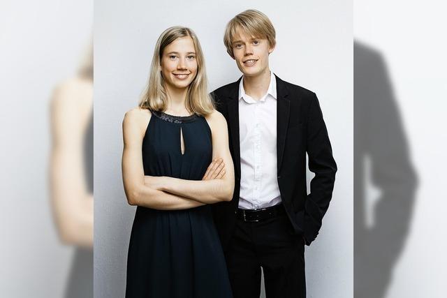 Das Klavierduo Sophie und Vincent Neeb konzertiert im Rahmen der Flügelspendenaktion