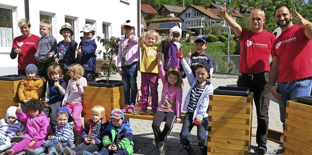 Die Kindergartenkinder in Schlechtnau ...Ekrem Sahin besuchen die Einrichtung.   | Foto: Celanese