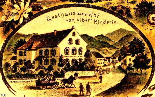 Verkehrsidylle pur herrschte um 1900 a...il Hof mit dem gleichnamigen Gasthaus.  | Foto: Manfred Lange