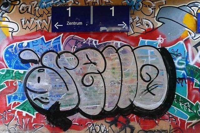 Die Graffiti in Weil am Rhein sind keine Werke für die Ewigkeit