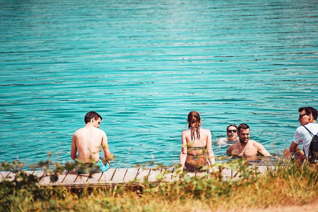 Schwimmen und plantschen ausdrcklich ...estival findet direkt am Tunisee statt  | Foto: Fabio Smitka