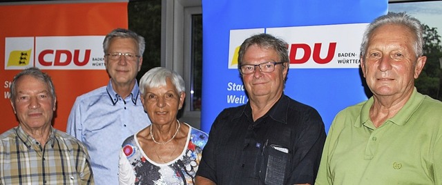 Der CDU-Stadtverbandsvorsitzende Gnte...speter Volkmer und Siegfried Stiasny.   | Foto: Thomas Loisl Mink