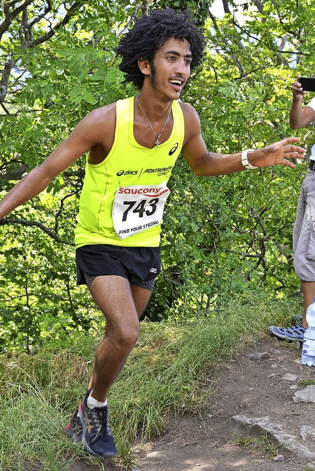 Teklebrhan ist auch auf ungewohntem Terrain schnell zu Fu.   | Foto: Karl-Hermann Murst