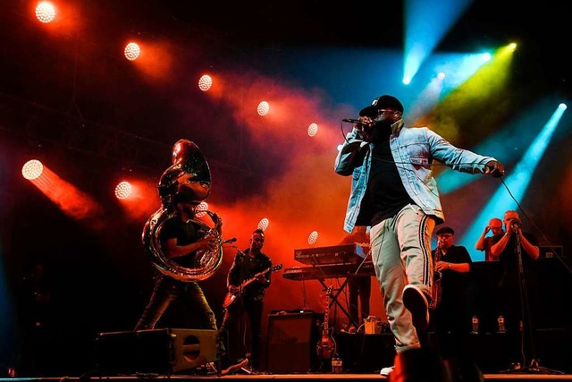 Wortgewaltiger Rapper: Black Thought (...und die Roots auf der Bhne in Belfort  | Foto: SEBASTIEN BOZON (AFP)