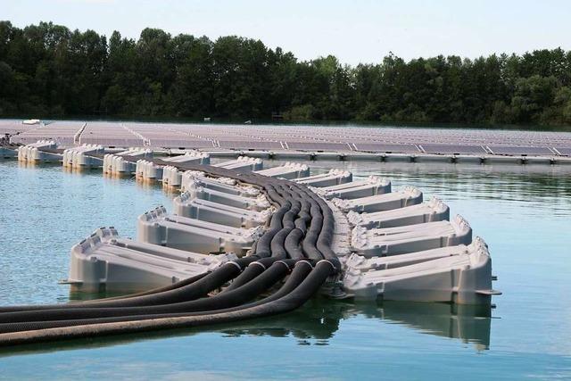 Eine schwimmende Fotovoltaik-Anlage in der Ortenau