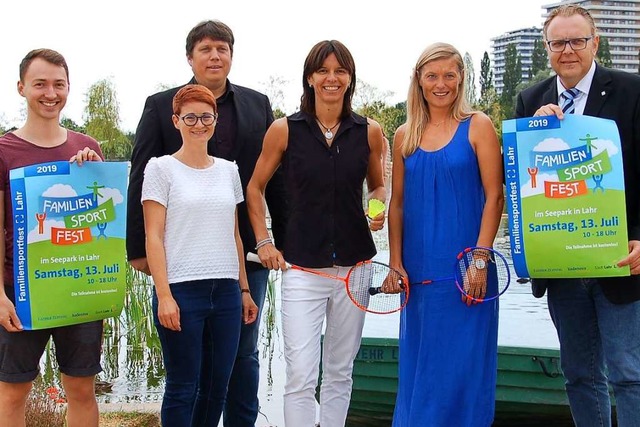 Auch die mehrfache deutsche Meisterin ... betreut im Seepark eine Sportstation.  | Foto: Wolfgang Beck