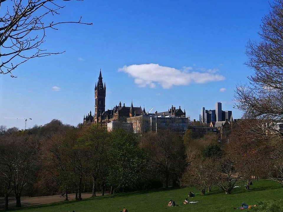Blick auf die Universitt ber Kelvingrove Park.  | Foto: Finlay Easson-Brausch