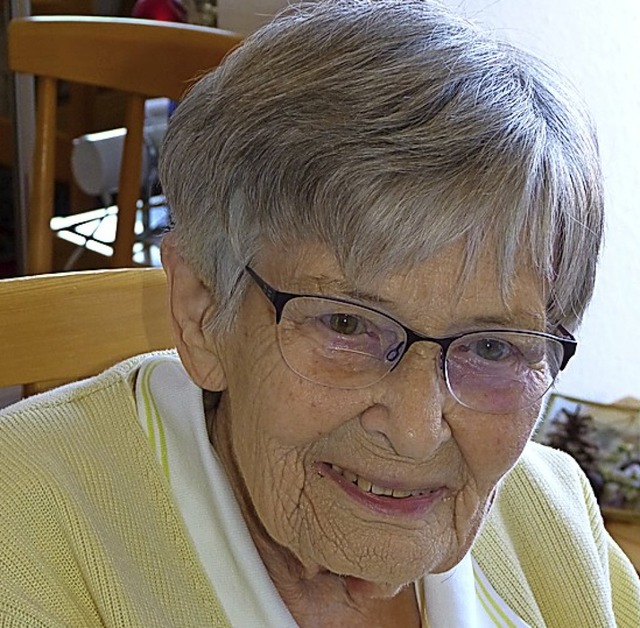 Gisela Pfaff feeirte ihren 90. Geburtstag  | Foto: Aribert Rssel
